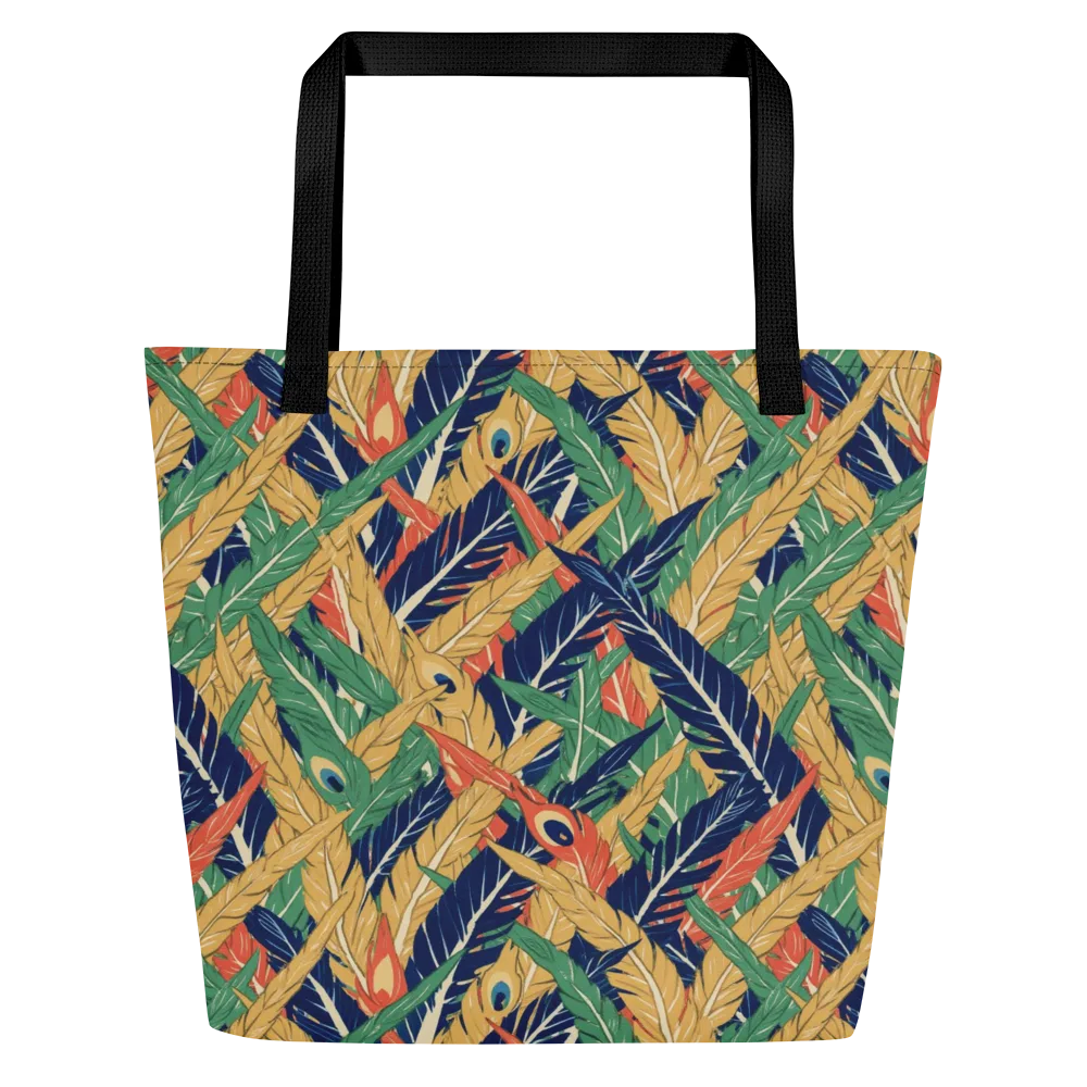Plume Parade on Large Tote Bag W/ Pocket — Front