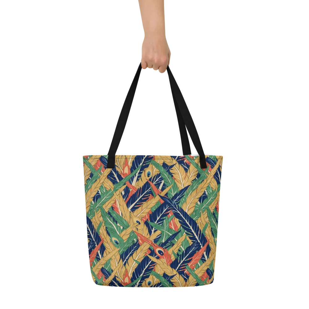 Plume Parade on Large Tote Bag W/ Pocket — Front