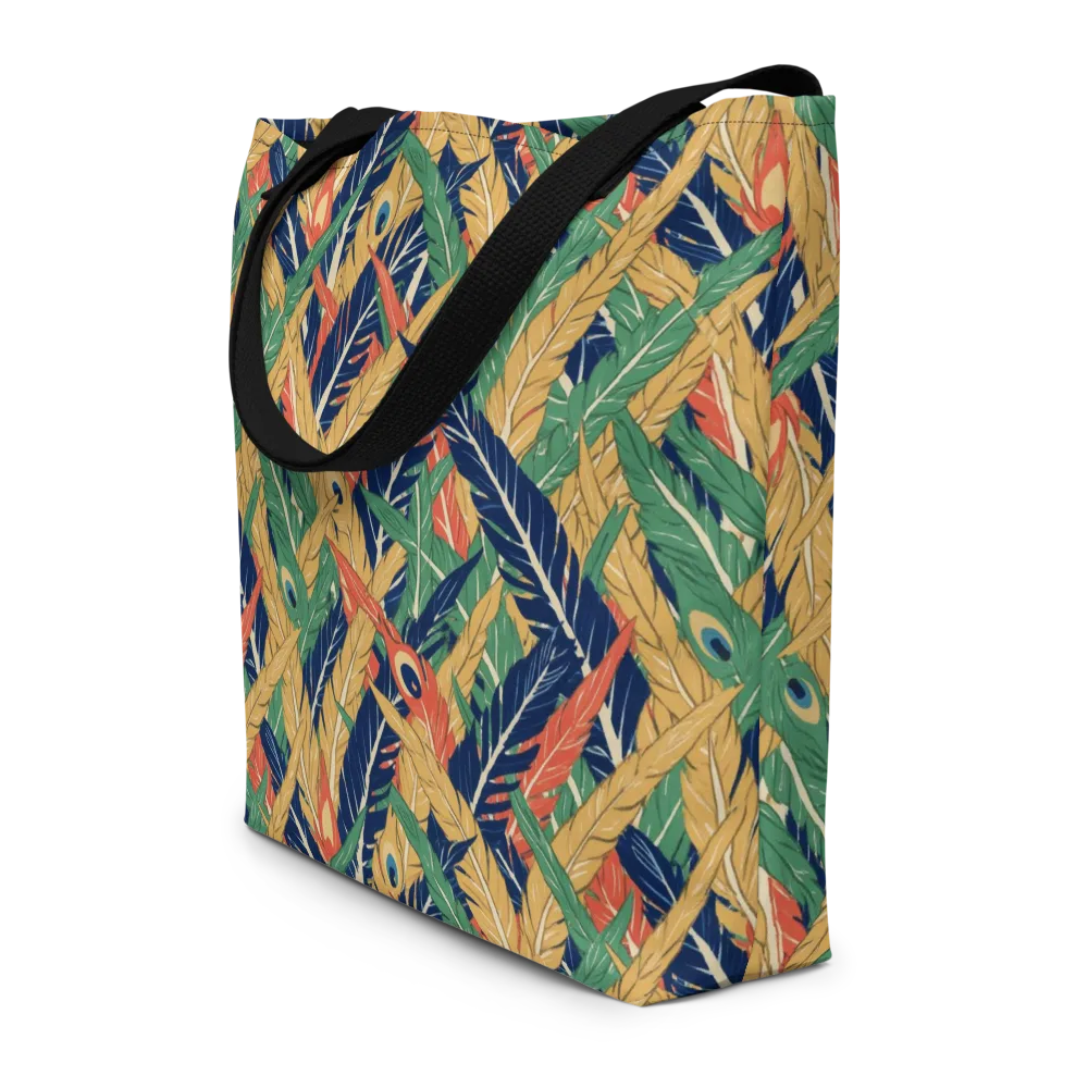 Plume Parade on Large Tote Bag W/ Pocket — Front