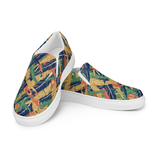 Plume Parade on a Women's Slip-On Canvas Shoes