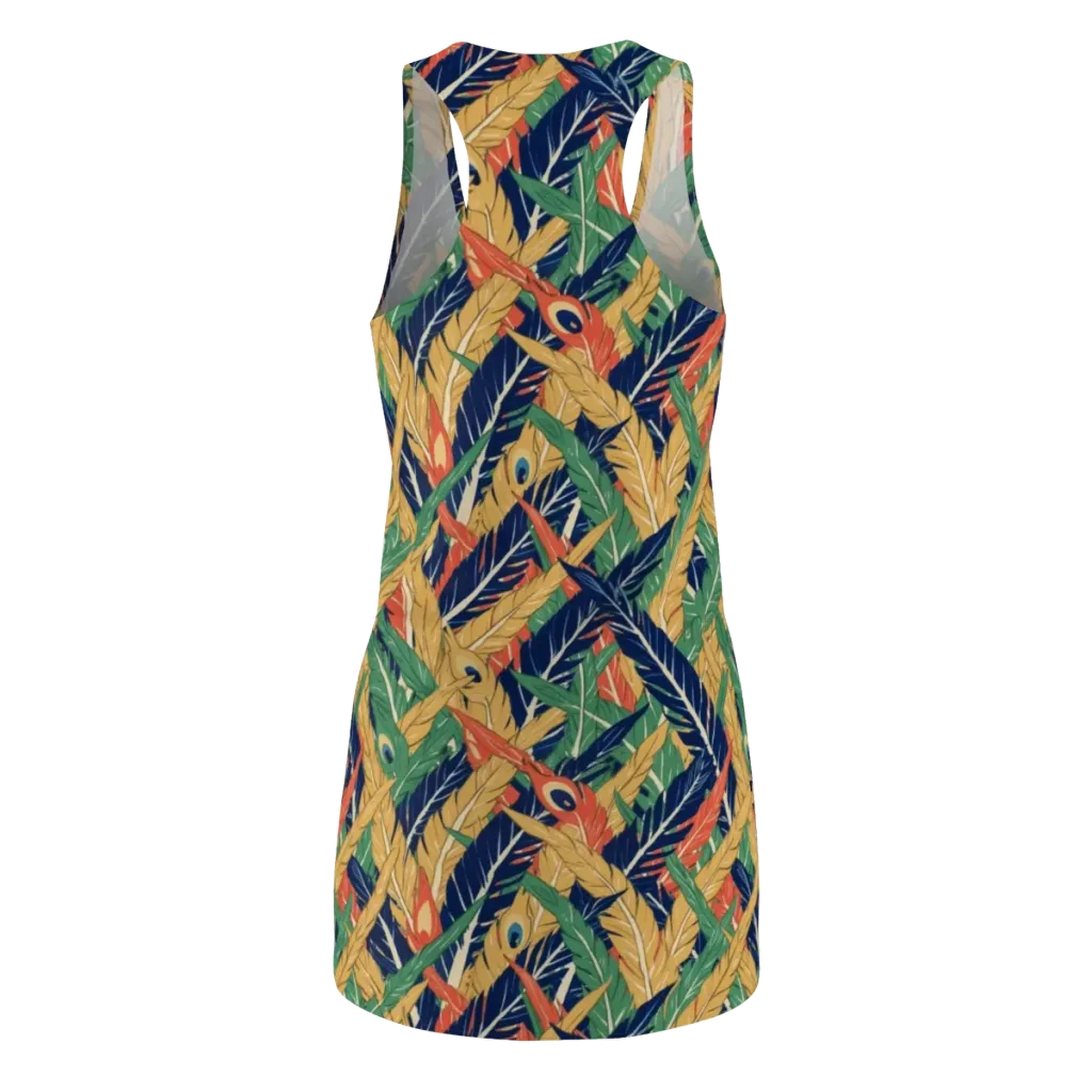 Plume Parade on Racerback Dress — Back