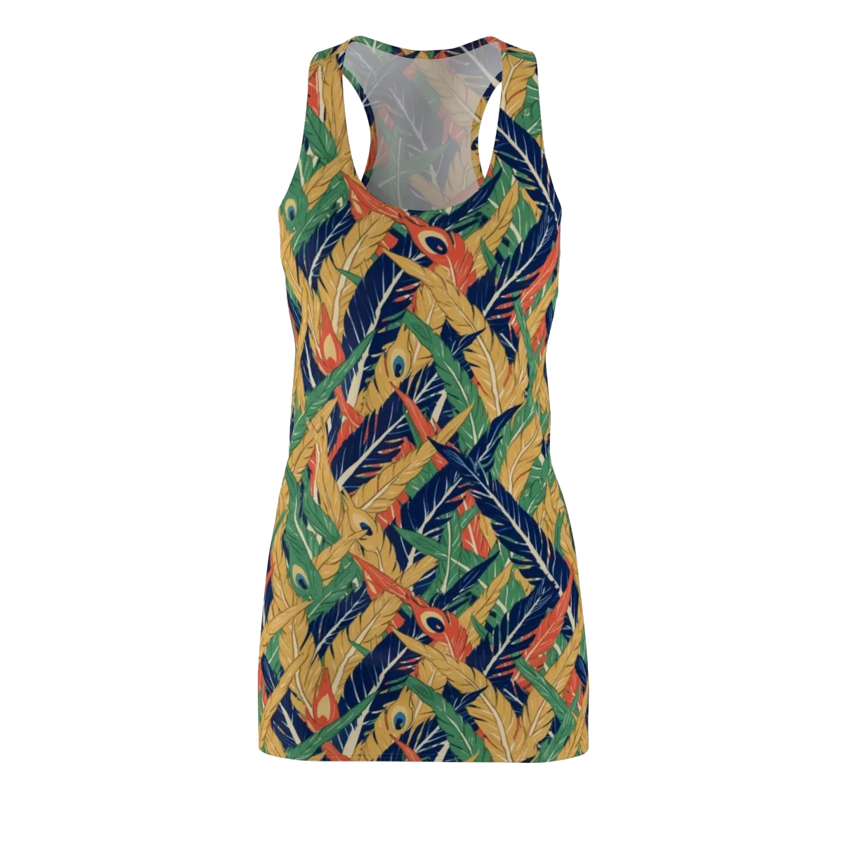 Plume Parade on Racerback Dress — Front