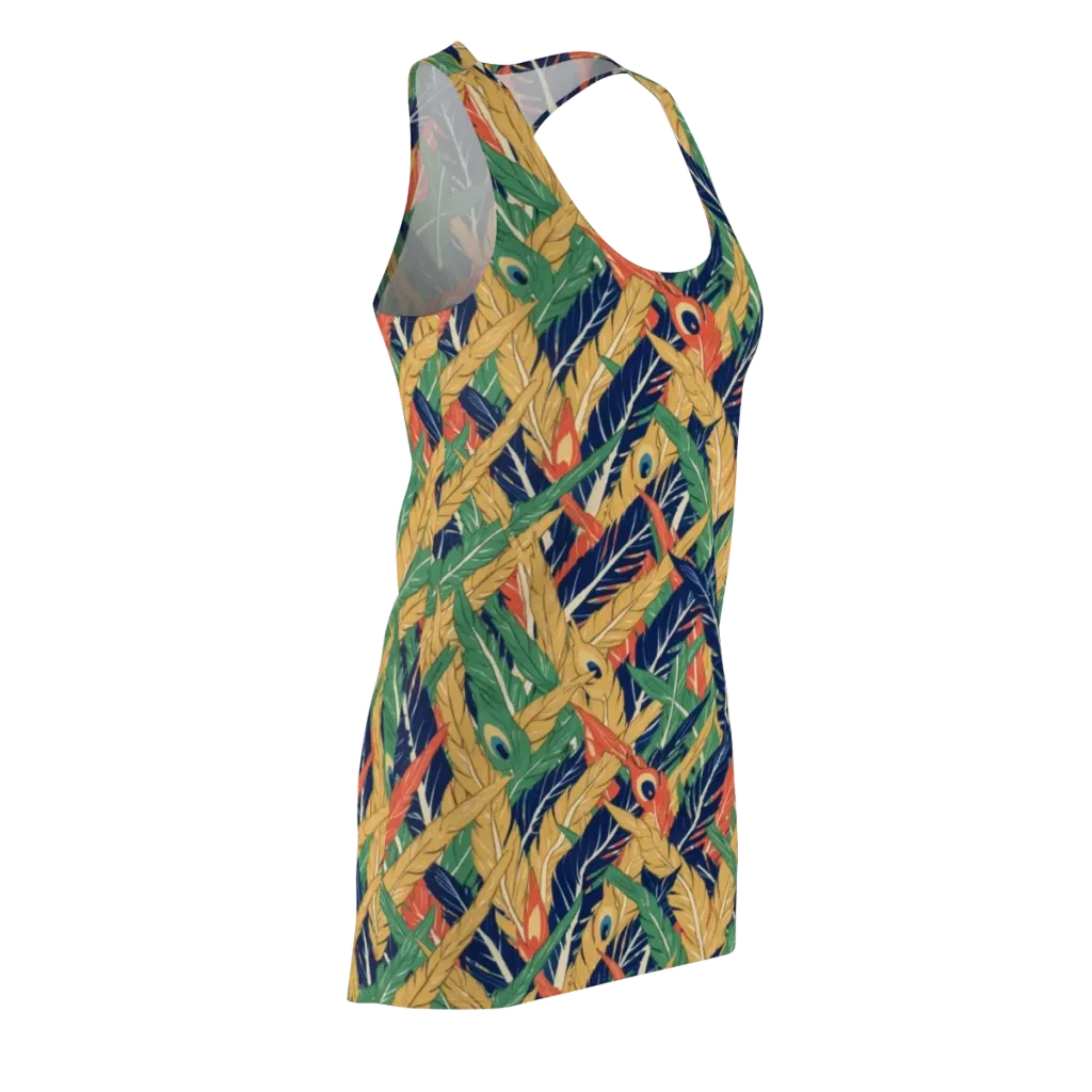 Plume Parade on Racerback Dress — Front Side