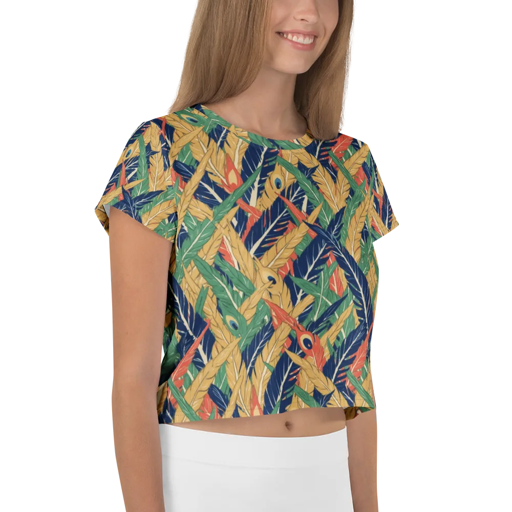 Plume Parade on Crop Tee — Right