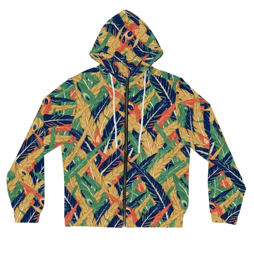 Plume Parade on a Women's Full-Zip Hoodie