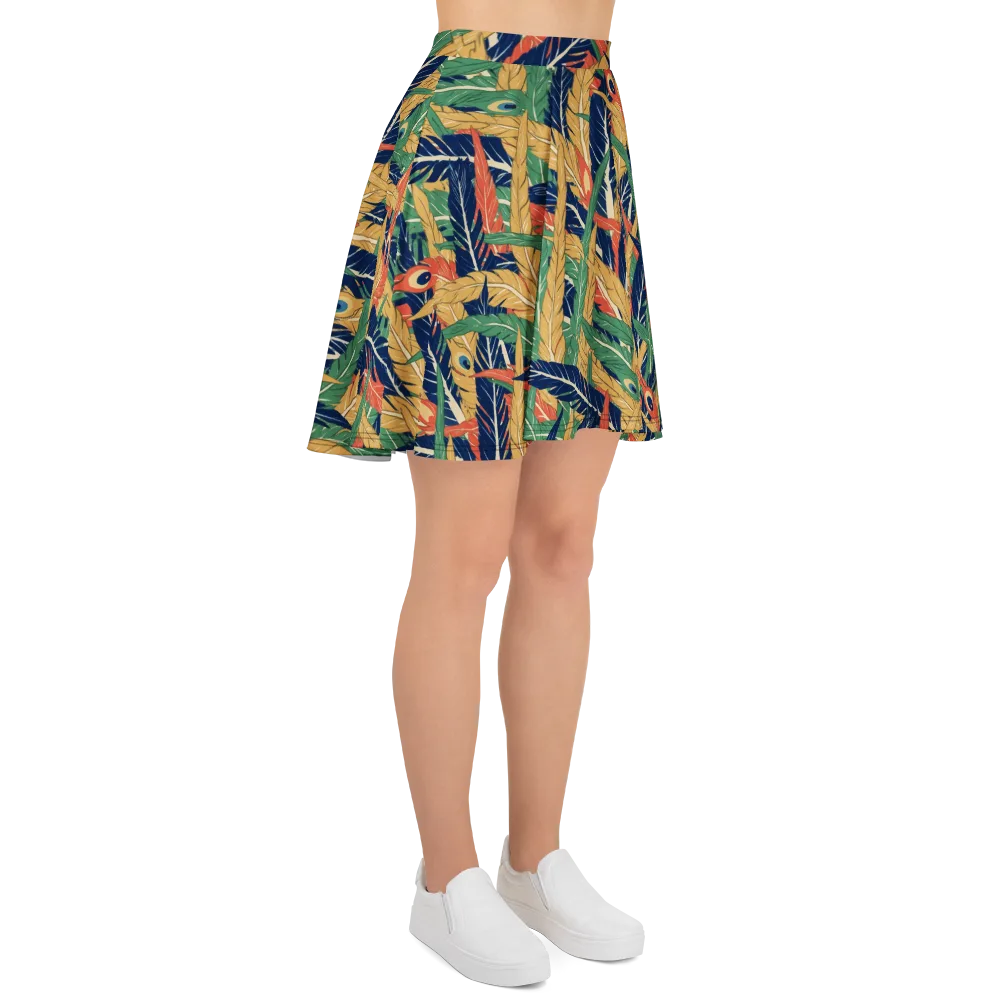Plume Parade on Skater Skirt — Right