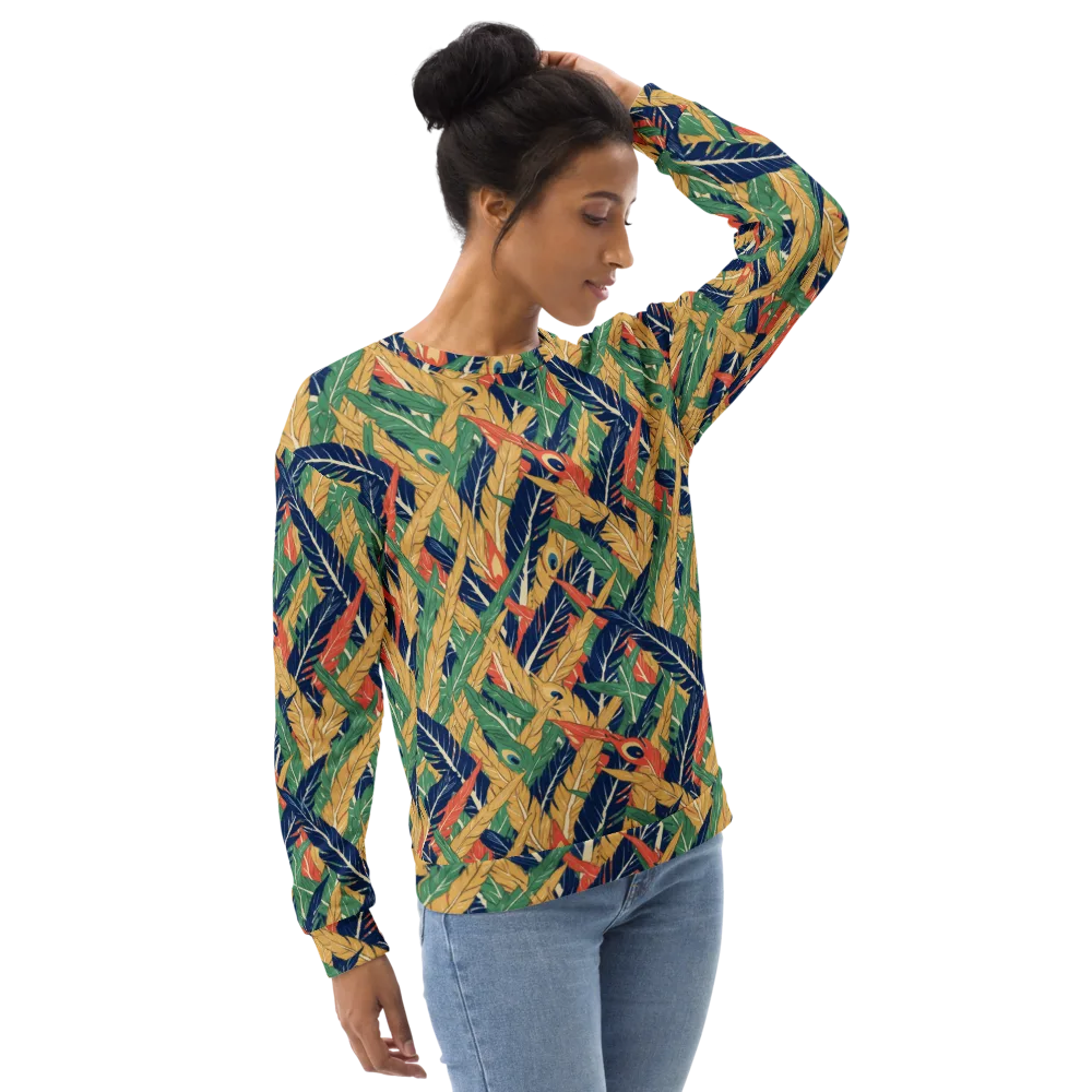 Plume Parade on Sweatshirt — Right Front