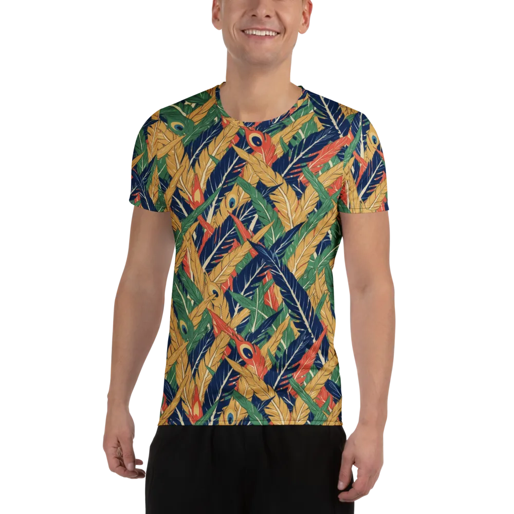 Plume Parade on Men's Athletic T-Shirt — Front