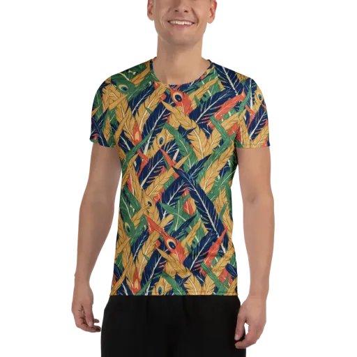 Plume Parade on a Men's Athletic T-Shirt