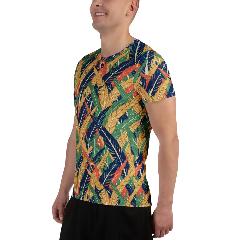 Plume Parade on Men's Athletic T-Shirt — Left