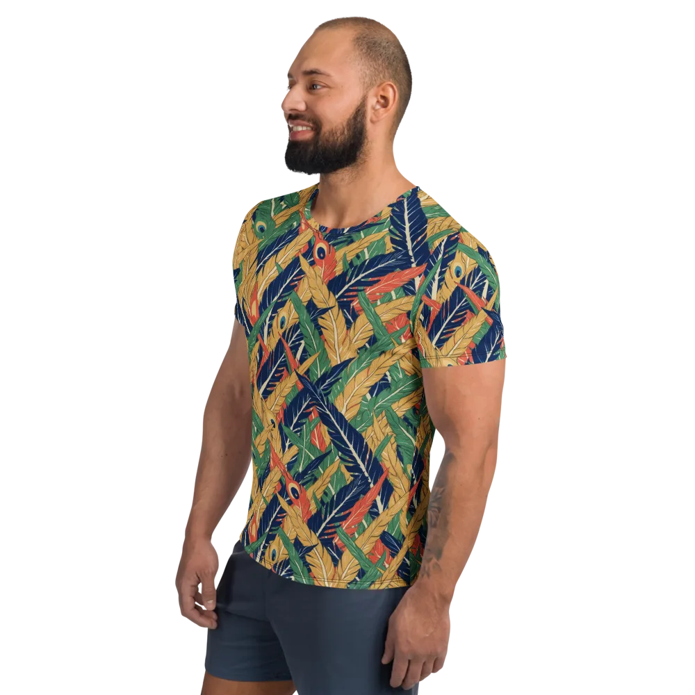 Plume Parade on Men's Athletic T-Shirt — Left