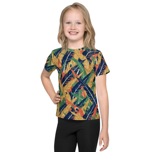 Plume Parade on a Kids Crew Neck T-Shirt