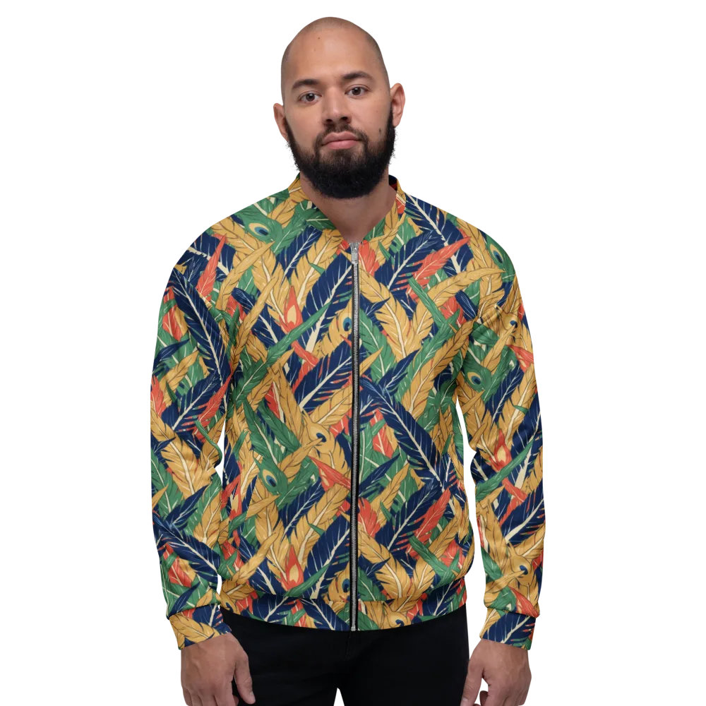 Plume Parade on Bomber Jacket — Front