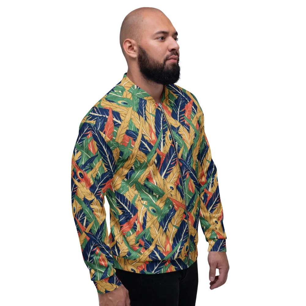 Plume Parade on Bomber Jacket — Right