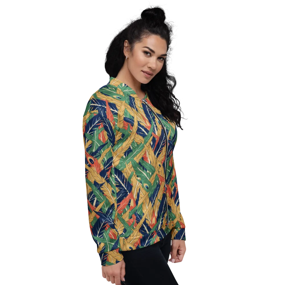 Plume Parade on Bomber Jacket — Right