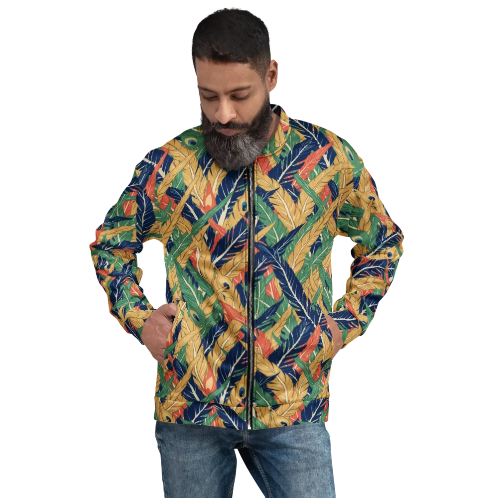 Plume Parade on Bomber Jacket — Front