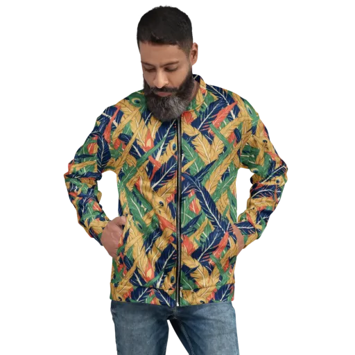 Plume Parade on a Bomber Jacket