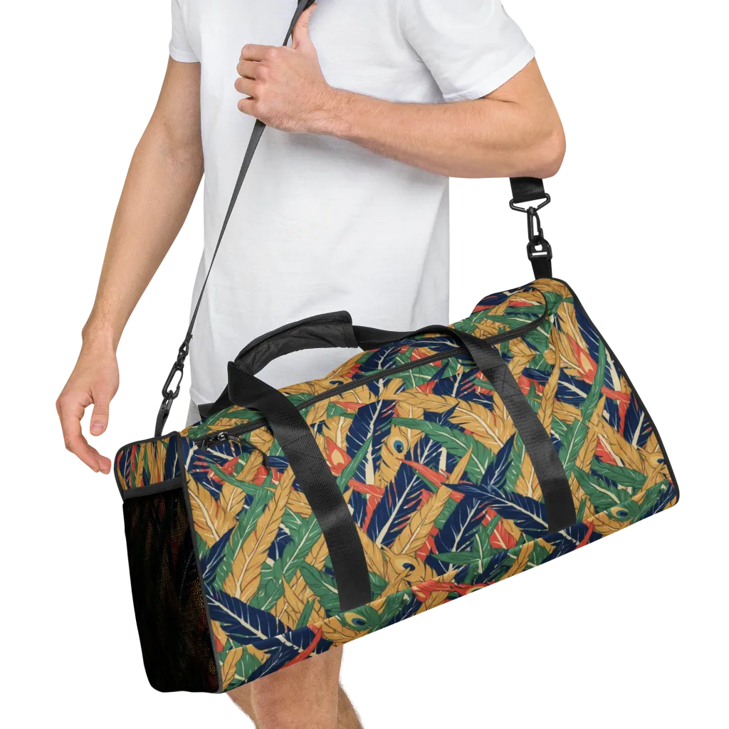 Plume Parade on Duffle Bag — Right Front