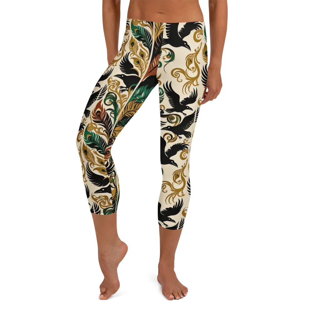 Raven Rococo on Capri Leggings — Front