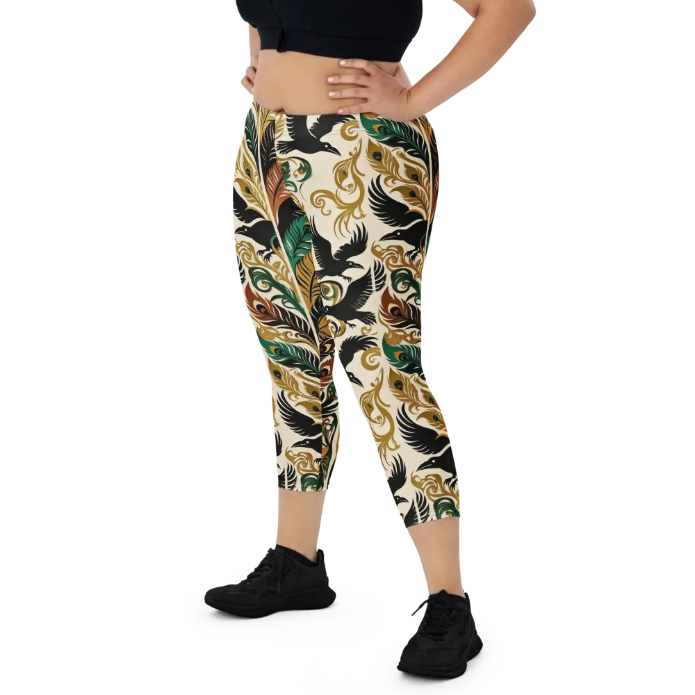 Raven Rococo on Capri Leggings — Front