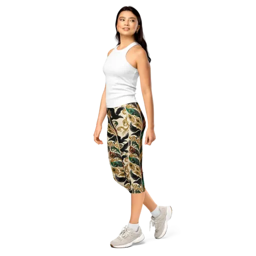 Raven Rococo on a Capri Leggings