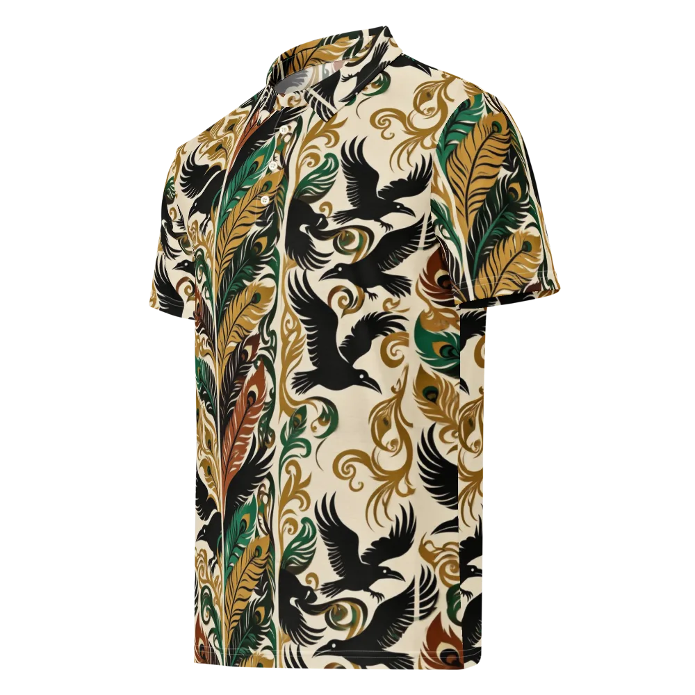 Raven Rococo on Men's Slim Fit Polo Shirt — Left Front
