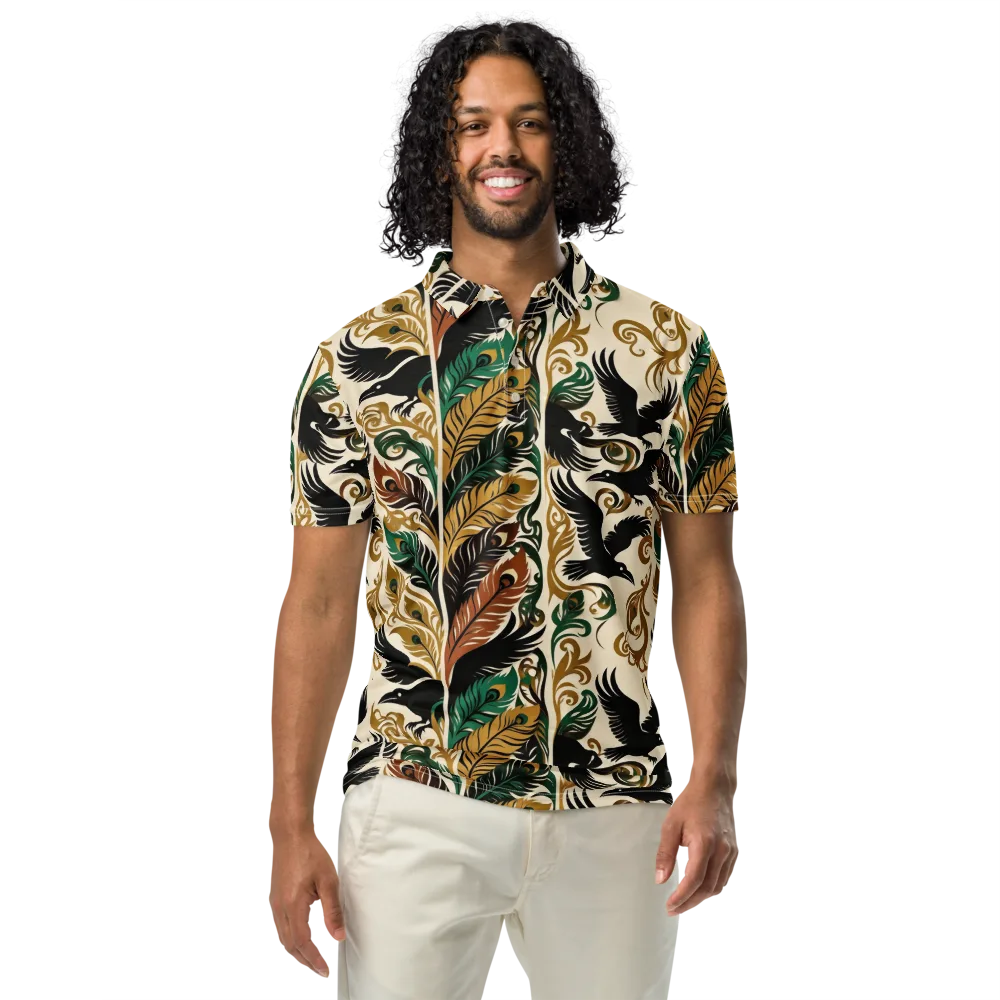 Raven Rococo on Men's Slim Fit Polo Shirt — Front