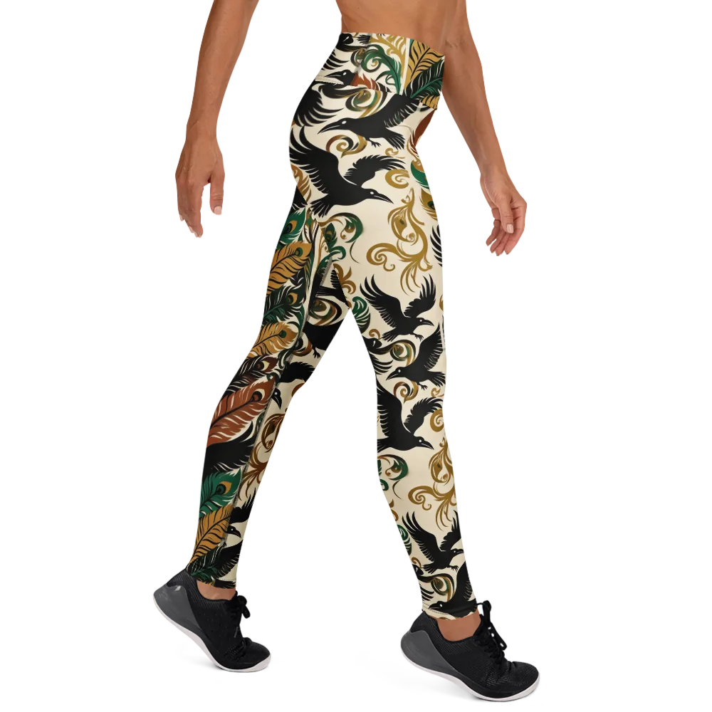 Raven Rococo on Yoga Leggings — Right