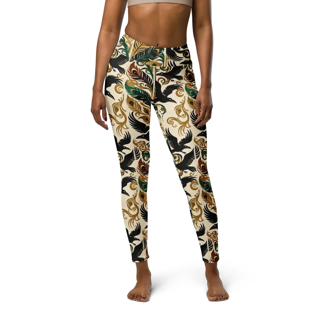 Raven Rococo on Yoga Leggings — Front