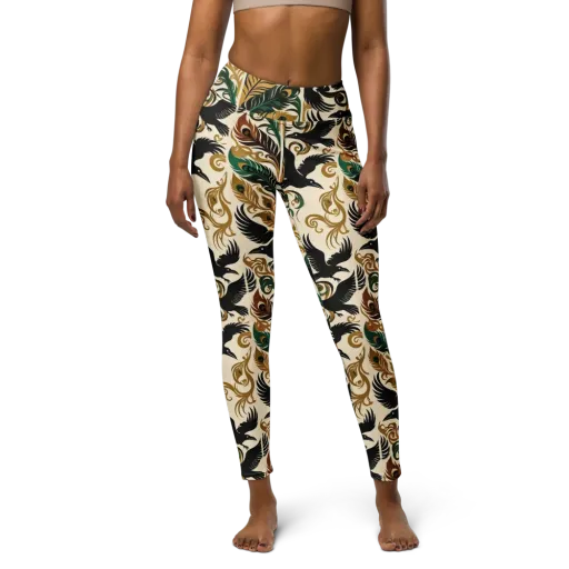 Raven Rococo on a Yoga Leggings