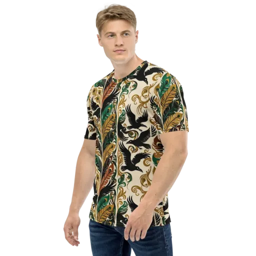 Raven Rococo on a Men's Crew Neck T-Shirt