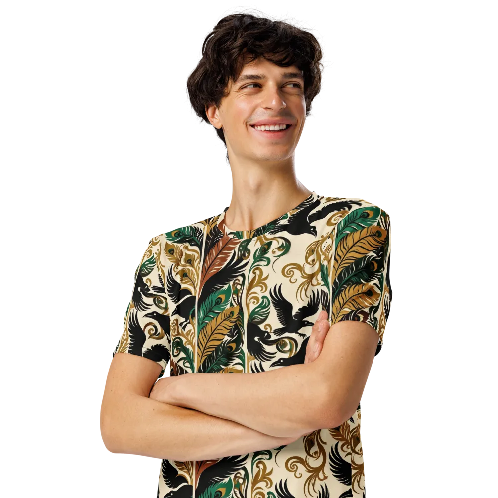Raven Rococo on Men's Crew Neck T-Shirt — Left Front