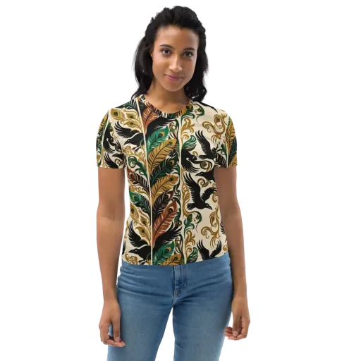 Raven Rococo on a Women's Crew Neck T-Shirt