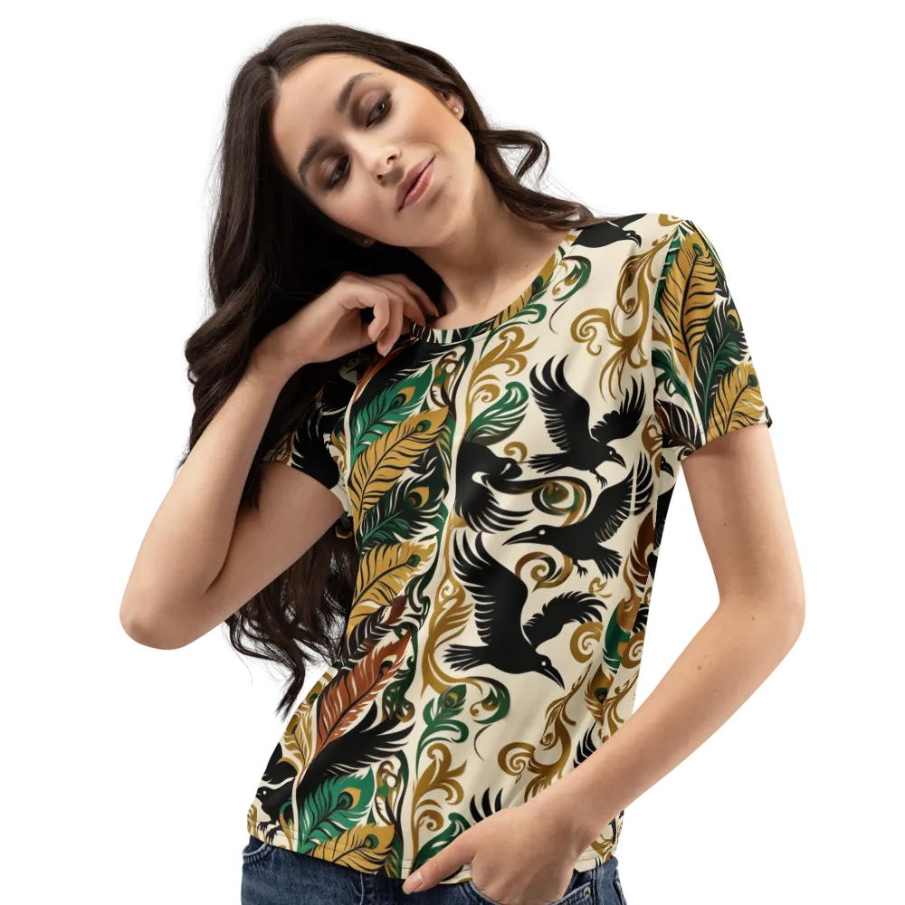 Raven Rococo on Women's Crew Neck T-Shirt — Left Front