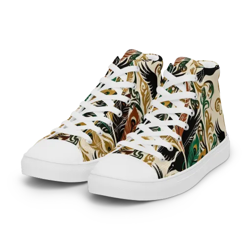Raven Rococo on a Women's High Top Canvas Shoes