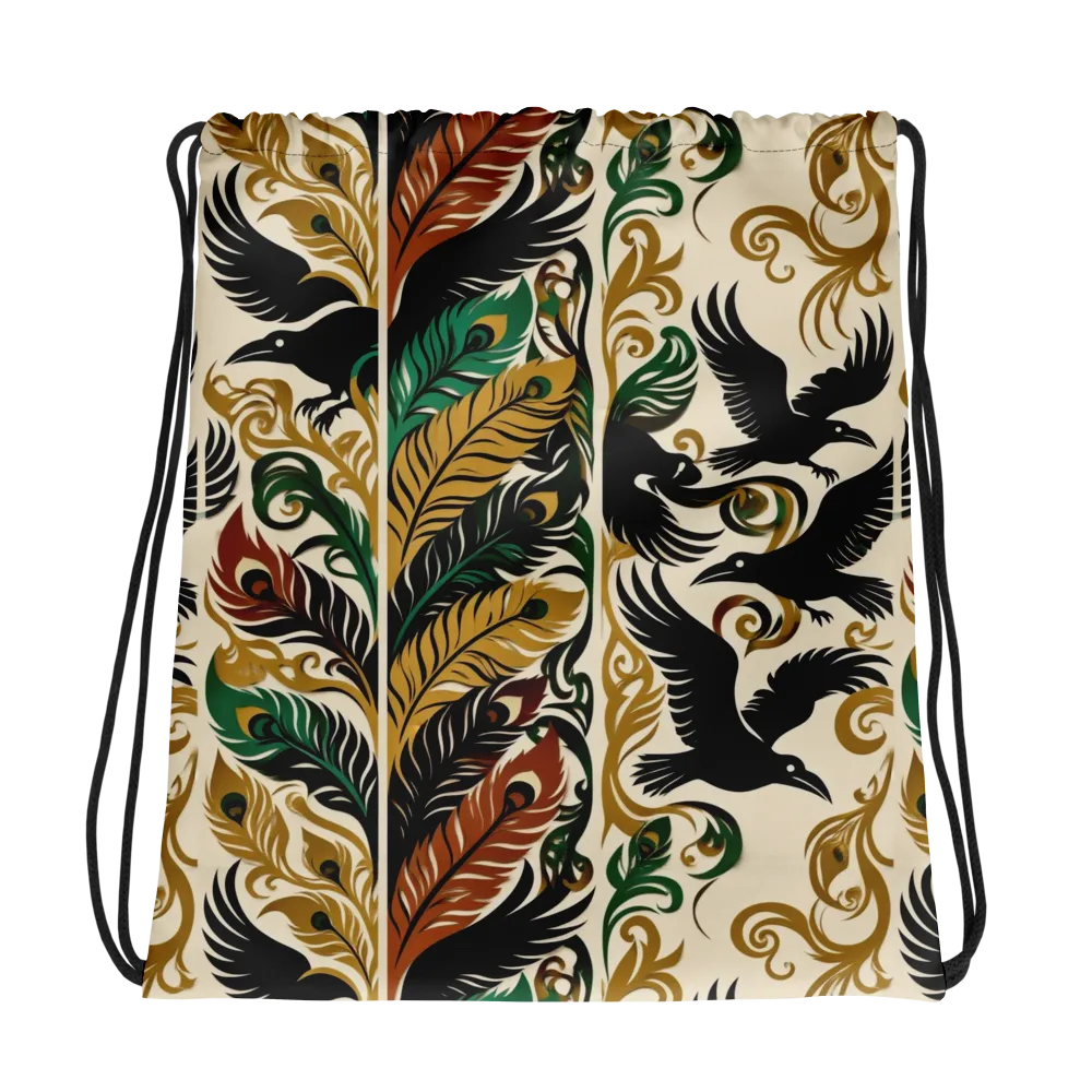 Raven Rococo on Drawstring Bag — Photo