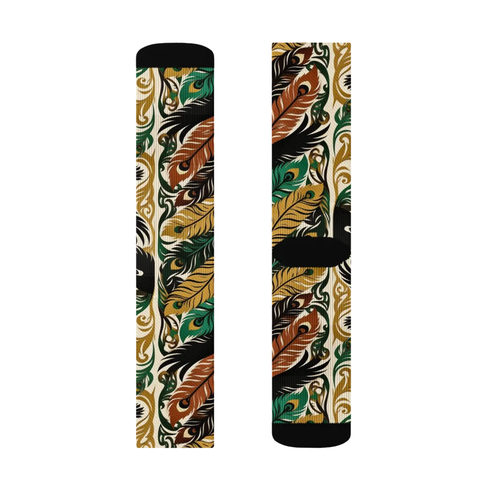 Raven Rococo on Socks — Left Sock