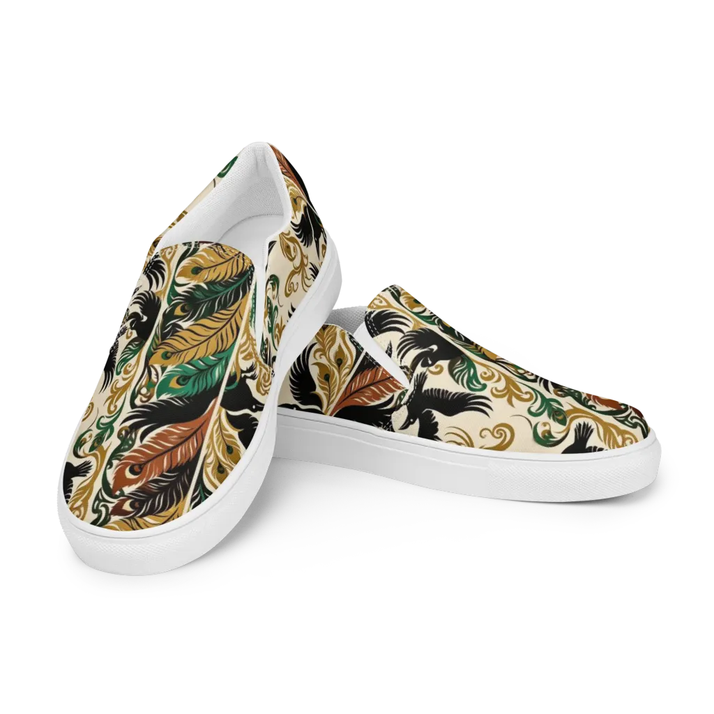 Raven Rococo on Women's Slip-On Canvas Shoes — Left Front
