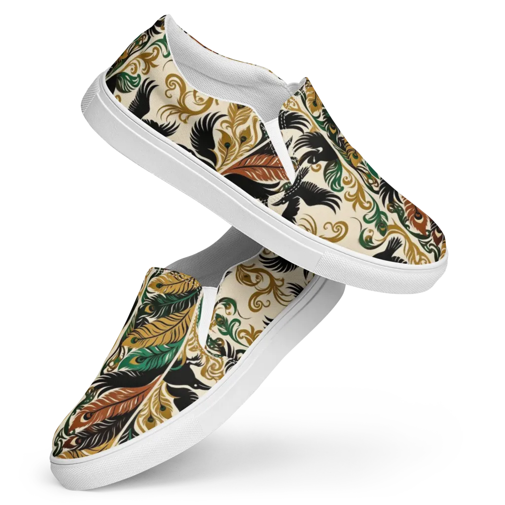Raven Rococo on Women's Slip-On Canvas Shoes — Front