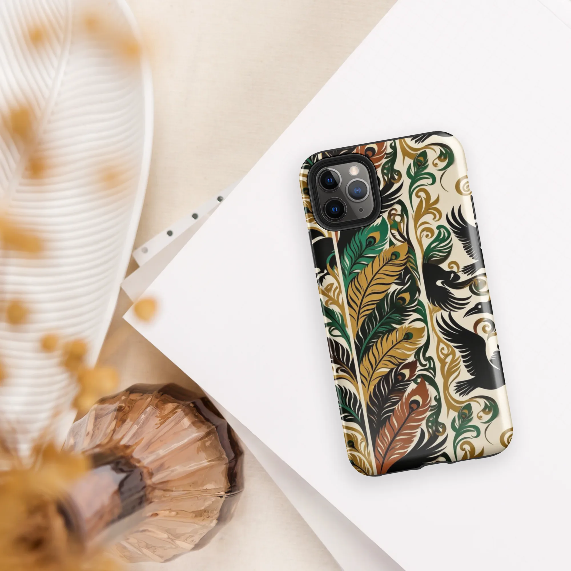 Raven Rococo on Tough Case for iPhone® — Front