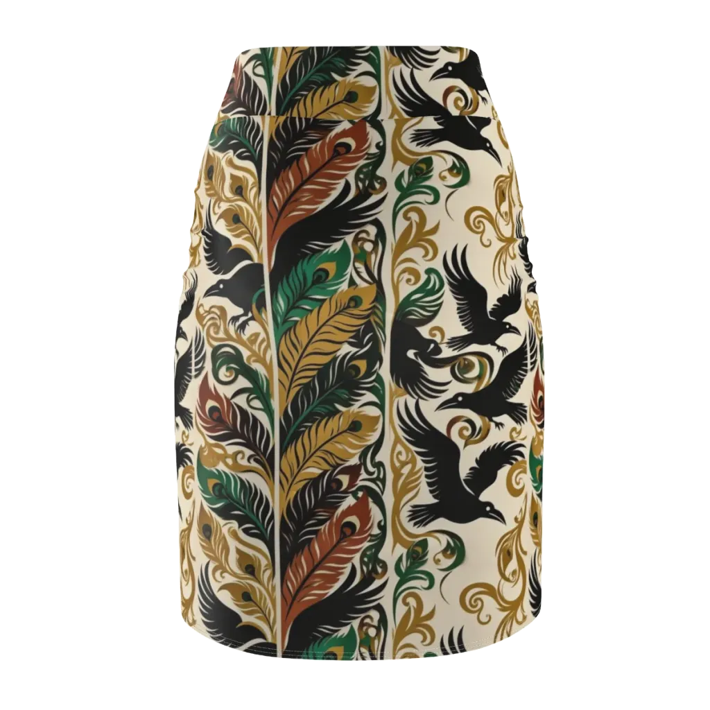 Raven Rococo on Pencil Skirt — Back