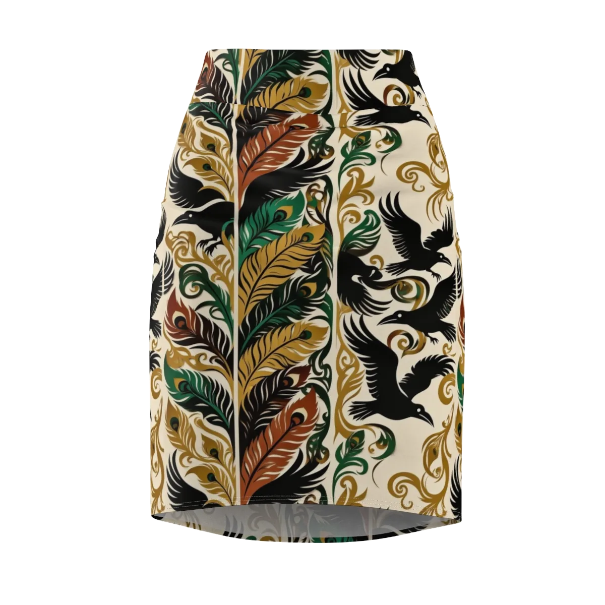 Raven Rococo on Pencil Skirt — Front