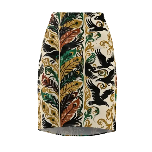 Raven Rococo on a Pencil Skirt