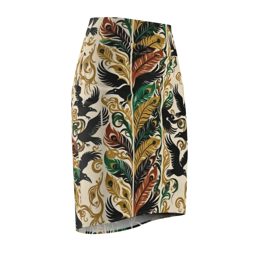 Raven Rococo on Pencil Skirt — Front Side