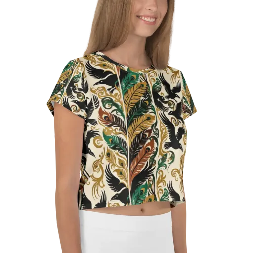 Raven Rococo on a Crop Tee