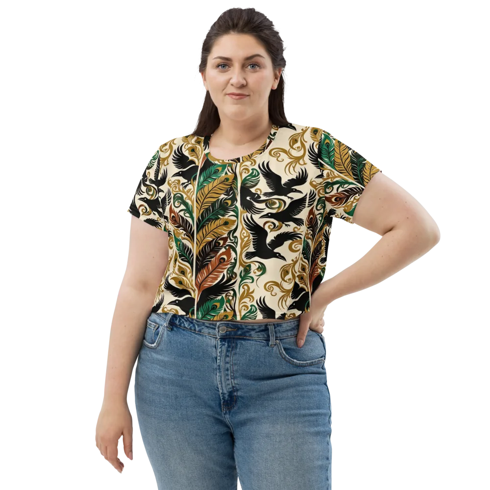 Raven Rococo on Crop Tee — Front