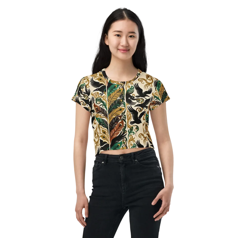 Raven Rococo on Crop Tee — Front