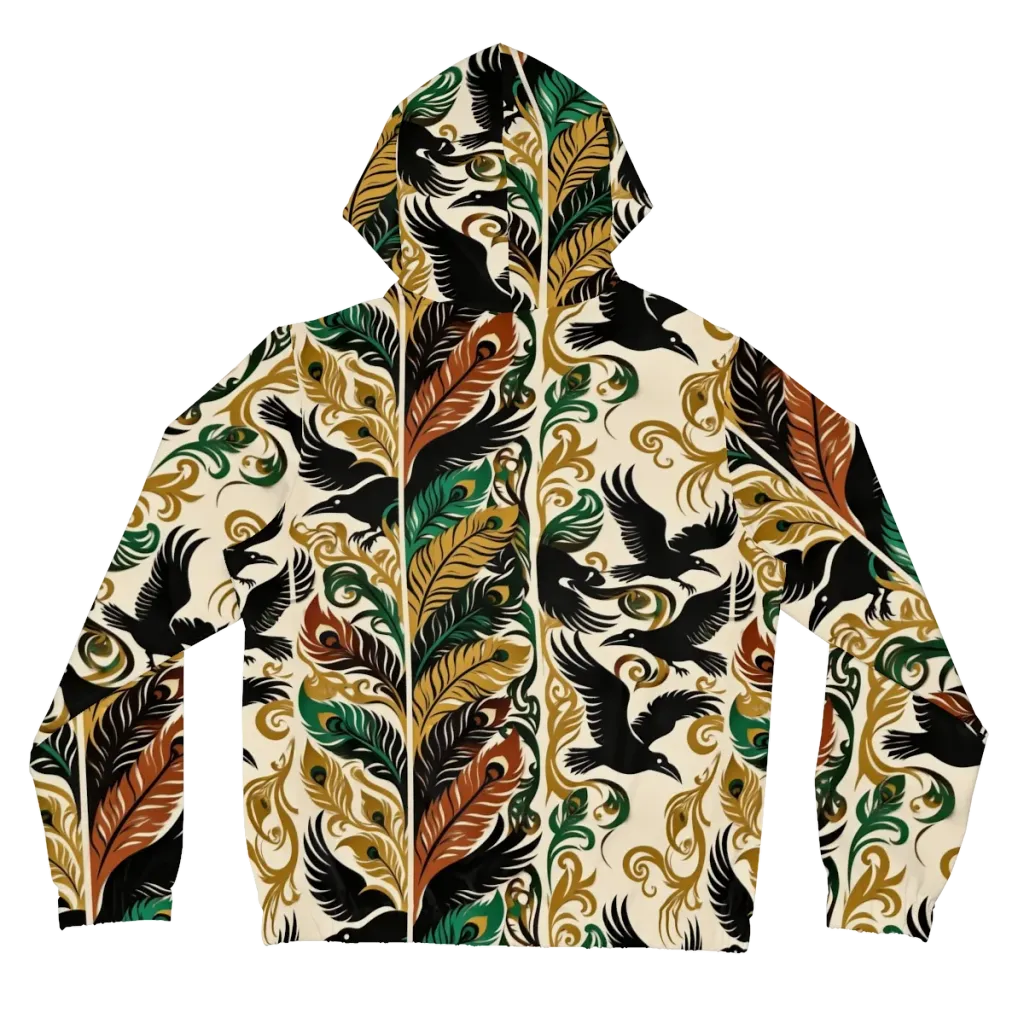 Raven Rococo on Women's Full-Zip Hoodie — Back