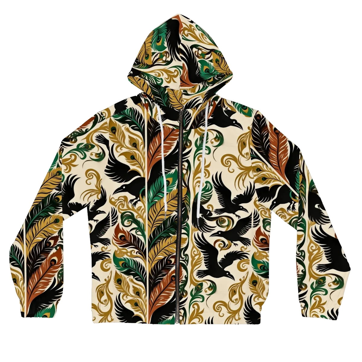 Raven Rococo on Women's Full-Zip Hoodie — Front