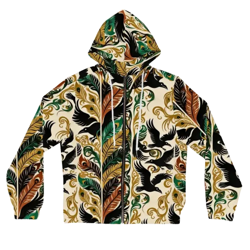 Raven Rococo on a Women's Full-Zip Hoodie